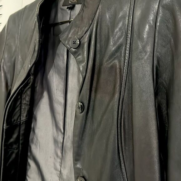 Genuine Lamb Skin Leather Vintage Coat - Picture 3 of 11